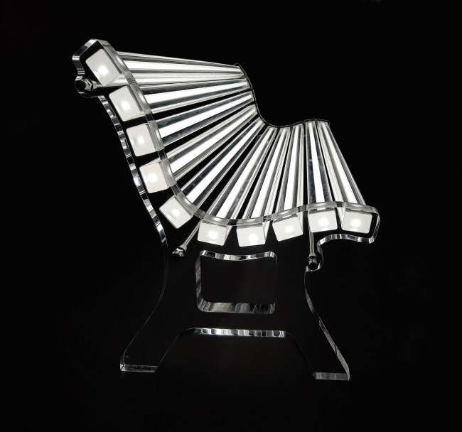 Egli Illuminated Bench from Plexiglas