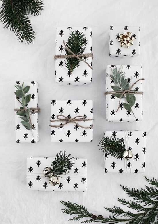 DIY Potato Stamp Wrapping Paper